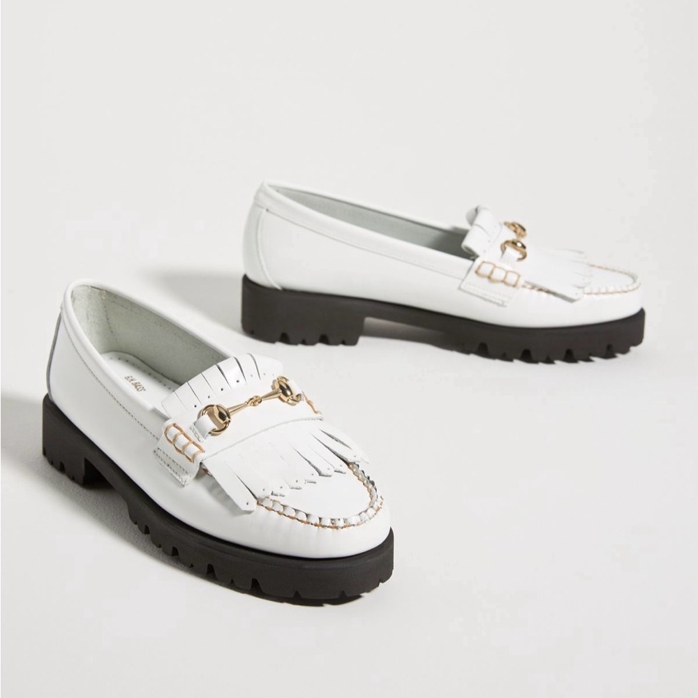 G.H. Bass Weejuns Lianna Bit Lug Loafer White Size 7.5 - Picture 7 of 8